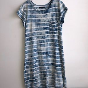 sanctuary blue striped tie dye dress